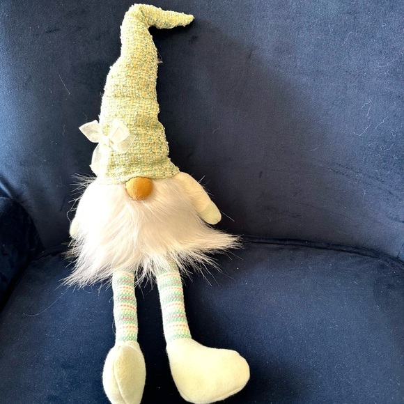 Kirkton House Other - Spring Gnome Shelf Sitter Mint Green Hat Bow 16” Decor Kirkton House NWT